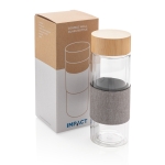 Branded small glass bottles, 360 ml transparent colour