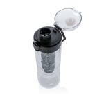 Tritan water bottle with fruit infuser, 700 ml black colour