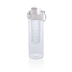 Tritan water bottle with fruit infuser, 700 ml white colour