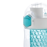 Tritan water bottle with fruit infuser, 700 ml turquoise colour