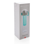 Tritan water bottle with fruit infuser, 700 ml turquoise colour second view with box