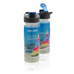 Large bottle with spout and fruit infuser, 800 ml blue colour