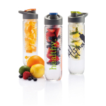 Large bottle with spout and fruit infuser, 800 ml blue colour