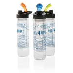 Large bottle with spout and fruit infuser, 800 ml blue colour