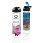 Large bottle with spout and fruit infuser, 800 ml blue colour