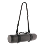 Corporate stainless steel thermos with two cups, 700 ml dark grey colour