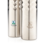 Modern design personalised steel thermos, 500 ml grey colour
