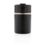 Printed thermal mug with ceramic interior, 220 ml black colour