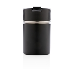 Printed thermal mug with ceramic interior, 220 ml black colour