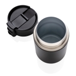 Printed thermal mug with ceramic interior, 220 ml black colour