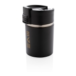 Printed thermal mug with ceramic interior, 220 ml black colour