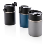 Printed thermal mug with ceramic interior, 220 ml black colour