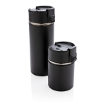 Printed thermal mug with ceramic interior, 220 ml black colour