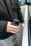 Printed thermal mug with ceramic interior, 220 ml black colour
