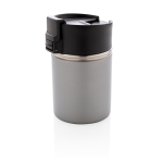 Printed thermal mug with ceramic interior, 220 ml grey colour