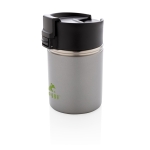 Printed thermal mug with ceramic interior, 220 ml grey colour