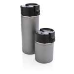 Printed thermal mug with ceramic interior, 220 ml grey colour