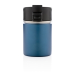 Printed thermal mug with ceramic interior, 220 ml dark blue colour