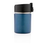 Printed thermal mug with ceramic interior, 220 ml dark blue colour