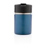 Printed thermal mug with ceramic interior, 220 ml dark blue colour