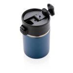 Printed thermal mug with ceramic interior, 220 ml dark blue colour
