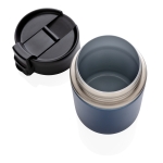 Printed thermal mug with ceramic interior, 220 ml dark blue colour
