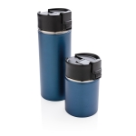Printed thermal mug with ceramic interior, 220 ml dark blue colour