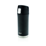 Small printed stainless steel thermos, 300 ml, Swiss Peak black colour