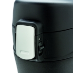 Small printed stainless steel thermos, 300 ml, Swiss Peak black colour