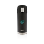 Small printed stainless steel thermos, 300 ml, Swiss Peak black colour