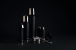 Small printed stainless steel thermos, 300 ml, Swiss Peak black colour