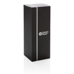 Small printed stainless steel thermos, 300 ml, Swiss Peak black colour