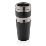 Thermal tumblers in steel and plastic with ergonomic design, 350 ml black colour