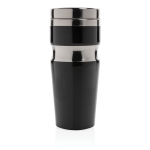 Thermal tumblers in steel and plastic with ergonomic design, 350 ml black colour