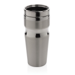 Thermal tumblers in steel and plastic with ergonomic design, 350 ml grey colour