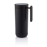 Small thermal mug with anti-drip one-touch opening, 225 ml black colour