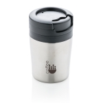 Very compact personalised thermal mug, 160 ml silver colour
