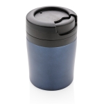 Very compact personalised thermal mug, 160 ml dark blue colour