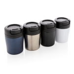 Very compact personalised thermal mug, 160 ml dark blue colour