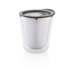 Compact personalised thermal mugs in stainless steel, 227 ml black colour