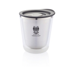 Compact personalised thermal mugs in stainless steel, 227 ml black colour