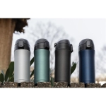 Thermal mugs with easy-open anti-drip system, 300 ml black colour