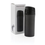 Thermal mugs with easy-open anti-drip system, 300 ml black colour
