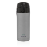 Thermal mugs with easy-open anti-drip system, 300 ml dark grey colour