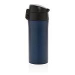 Thermal mugs with easy-open anti-drip system, 300 ml dark blue colour