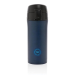 Thermal mugs with easy-open anti-drip system, 300 ml dark blue colour