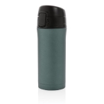 Thermal mugs with easy-open anti-drip system, 300 ml dark green colour
