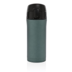 Thermal mugs with easy-open anti-drip system, 300 ml dark green colour