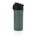 Thermal mugs with easy-open anti-drip system, 300 ml dark green colour
