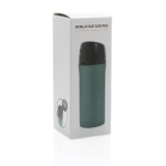 Thermal mugs with easy-open anti-drip system, 300 ml dark green colour